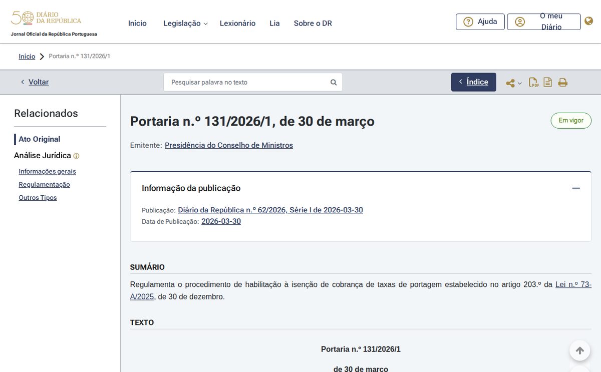dre portaria 131 2026